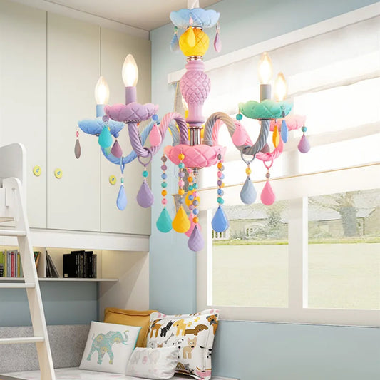 Decorbites™ Kristall-Lüster: Moderne Macaron-Farbige Regenbogen-Lüster für das Kinderzimmer