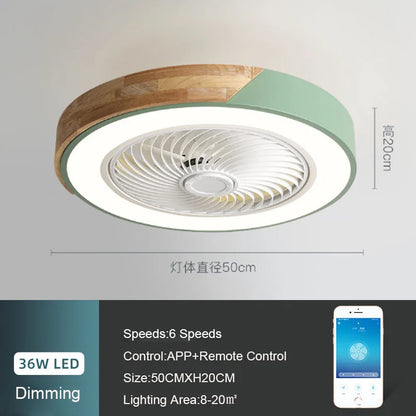 Decorbites™ 52CM Deckenventilatorleuchte 6 Geschwindigkeiten 36W – Wohnzimmer Esszimmer Smart Lighting
