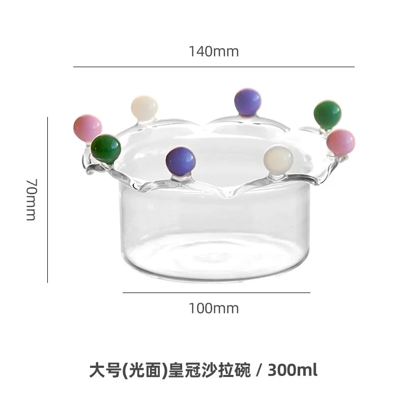 Decorbites™ Klar Glas Obstschale Teller Snackteller Kuchen Dessert Schale Große Kapazität