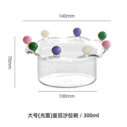 Decorbites™ Klar Glas Obstschale Teller Snackteller Kuchen Dessert Schale Große Kapazität