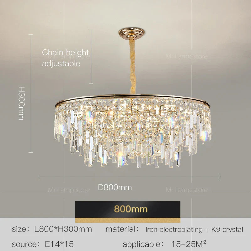 Decorbites™ Kristall-LED-Kronleuchter für Wohnzimmer, Esszimmer und Schlafzimmer – Hochwertige Luxusbeleuchtung