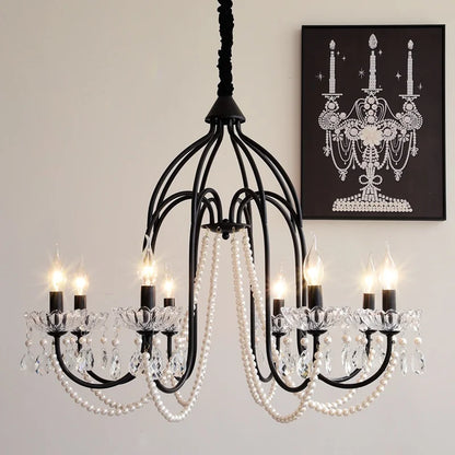 Decorbites™ Elegante Schwarze Kristall-Hängelampe für das Wohnzimmer