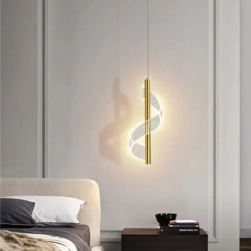 Decorbites™ Acryl-Spiralen-Hängeleuchte Schlafzimmer Wohnzimmer Modern Nordisch Tropfenförmige Hängelampe