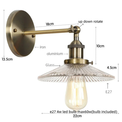 Decorbites™ Industrielles Loft-LED-Wandleuchte für Schlafzimmer, Badezimmer, Treppen - Steckdosensichtbare Eisenlampe