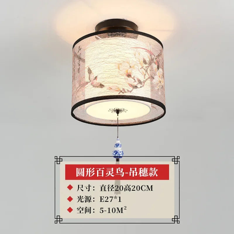Decorbites™ Lotus Chinesische Kronleuchter Deckenlampe Einfaches Korridor-Gemälde LED-Beleuchtung
