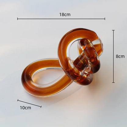 Decorbites™ Geometrisches Glas-Twist-Knoten-Ornament Haustdekor
