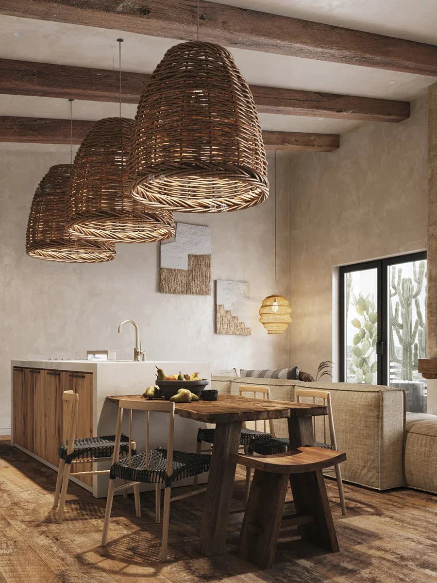 Decorbites™ Handgefertigte Rattan-Küstenresort-Hängeleuchte - Wabi-Sabi-Lebensstil