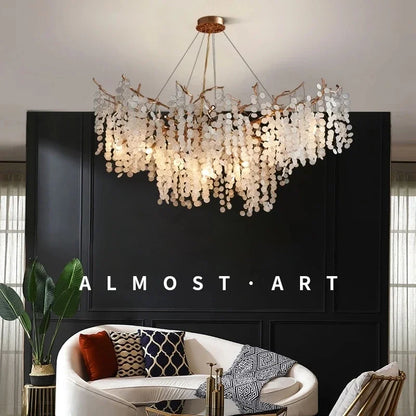 Decorbites™ Trauben-Kristall-Leuchter: Luxuriöse goldene Kupfer-Hängeleuchte für Wohnzimmer und Schlafzimmer