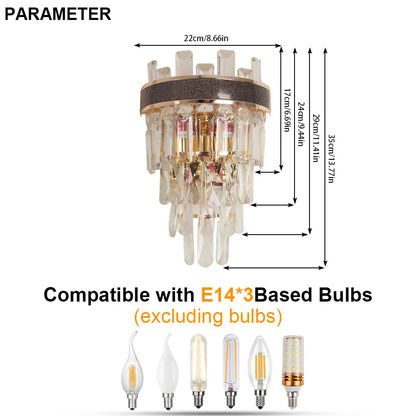 DecorBites™ Crystal LED Wall Light Modern Elegant Design for Living Room & Bedroom