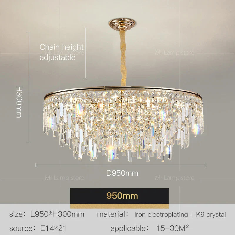 Decorbites™ Kristall-LED-Kronleuchter für Wohnzimmer, Esszimmer und Schlafzimmer – Hochwertige Luxusbeleuchtung