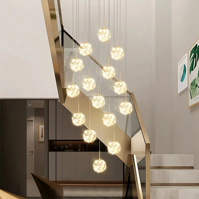 Brushed Brass LED Chandelier