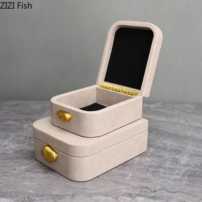 Decorbites™ Leder-Schmuckdose: Stilvolles Dekor und Aufbewahrungsgefäß für den Frisiertisch
