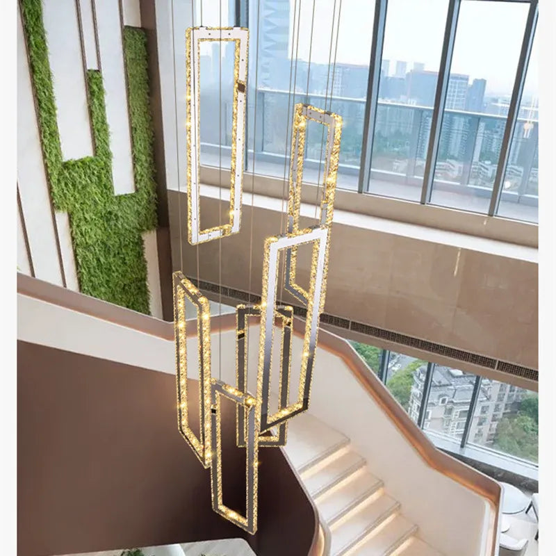 Decorbites™ Kristall-LED-Hängeleuchte Luxus-Treppenleuchte Moderne Leuchtenarmatur
