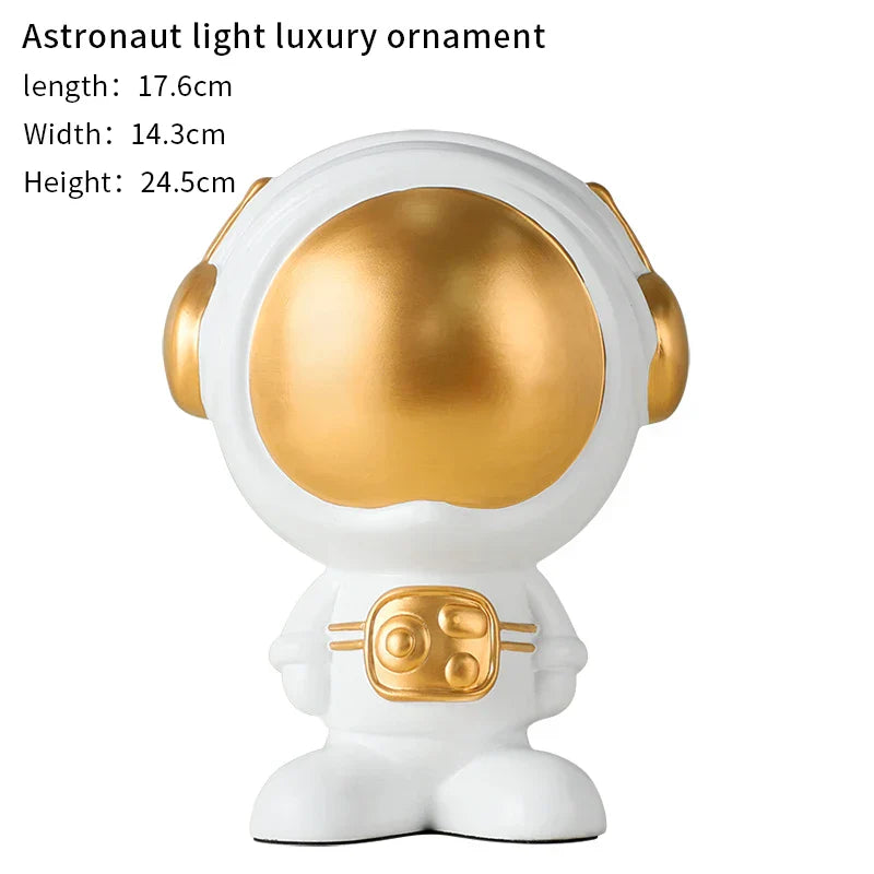 DecorBites™ Astronaut Statue Spaceman Sculpture Modern Desktop Decor Figurine Handicraft Gift