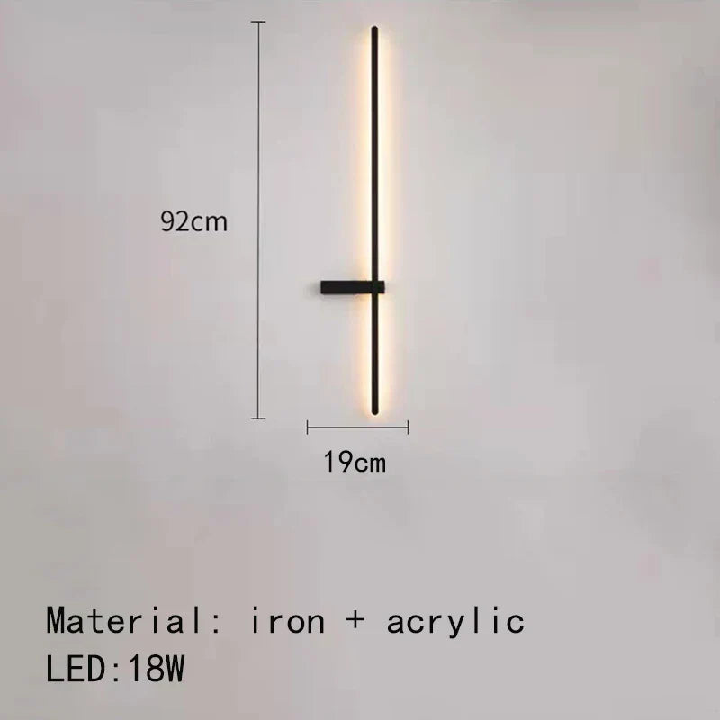 Decorbites™ LED Wandlampen: Moderne Schwarz-Weiß Aluminium Wandlampe für Wohnzimmer Schlafzimmer