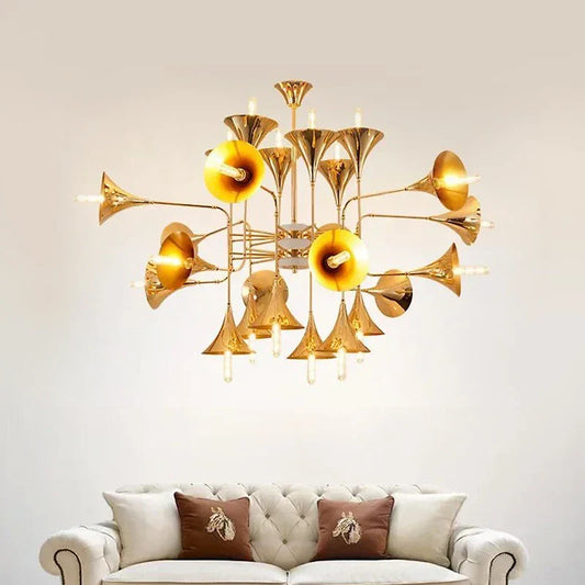 Decorbites™ Gold Flared Trumpet Kronleuchter für Küche, Flur, Arbeitszimmer, Wohnzimmer