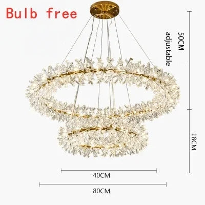 Decorbites™ Kristallblumen-Kronleuchter: Luxuriöse LED-Deckenleuchte für die Einrichtung zu Hause, Wohnzimmer, Schlafzimmer