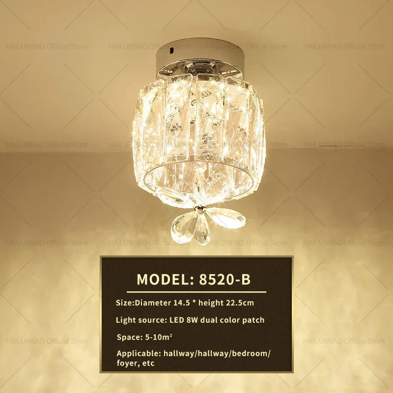 Decorbites™ Elegante Kristall-Deckenleuchte für Eingangsbereich, Treppenhaus und Flur