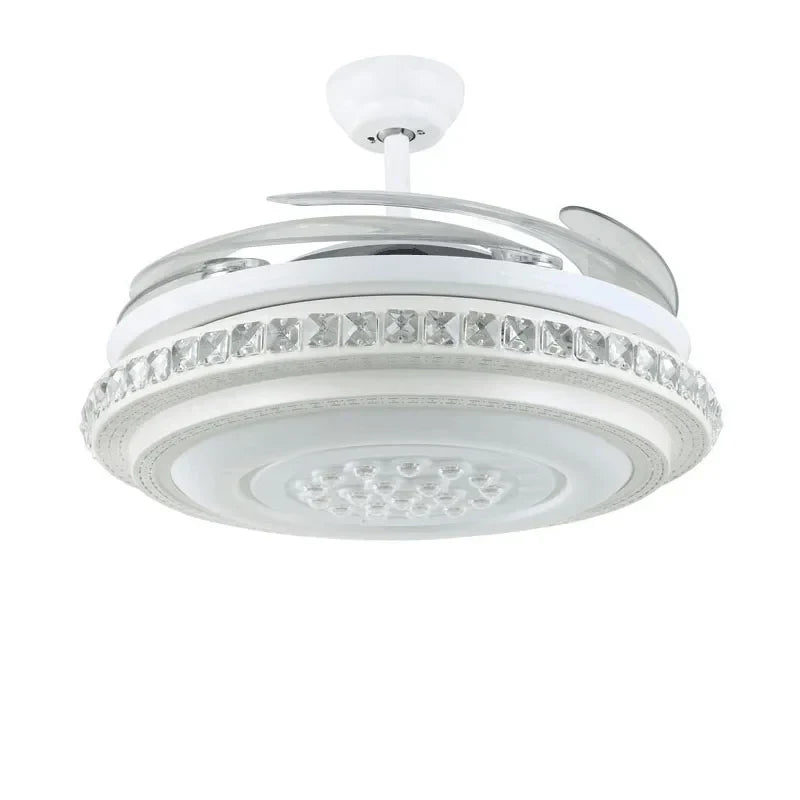 Decorbites™ Kristall-Leuchter-Deckenventilatoren mit unsichtbarem Deckenventilator-Licht, Fernbedienung, 6 Geschwindigkeiten