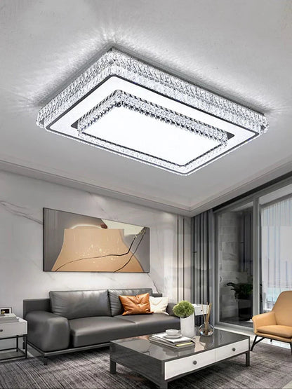 DecorBites™ Crystal LED Ceiling Lamp 2024: Luxury Minimalist Bedroom Lights