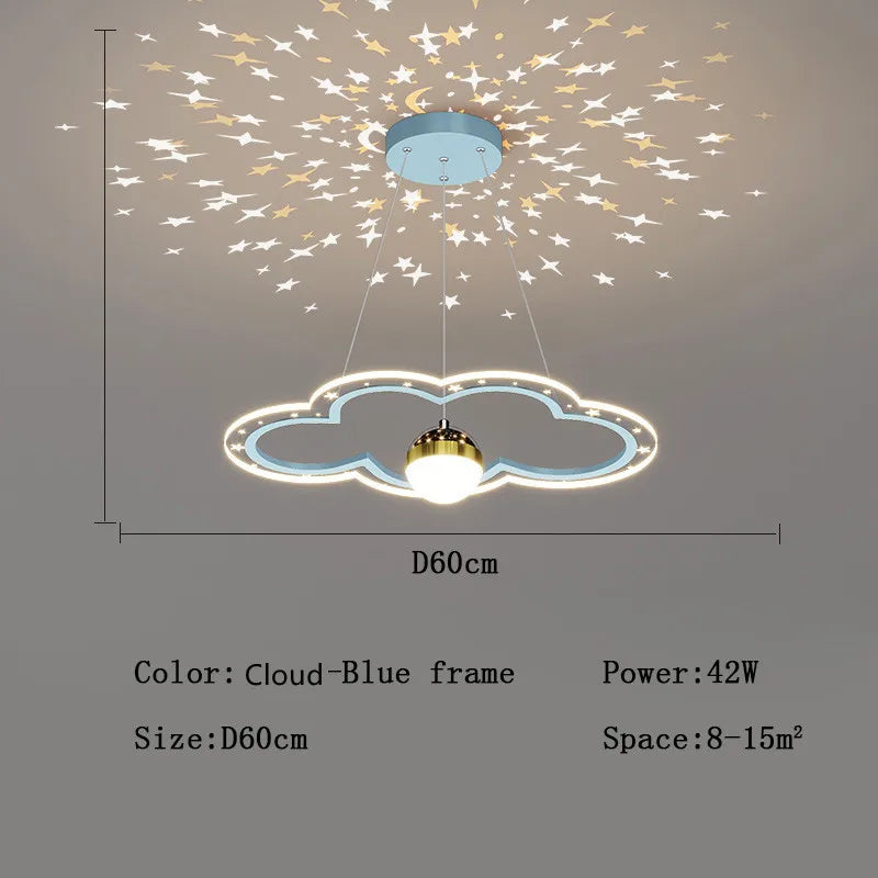 Decorbites™ Wolkenblumen-LED-Kronleuchter: Dekoratives Sternenhimmel-Beleuchtungsarmatur für das Kinderzimmer