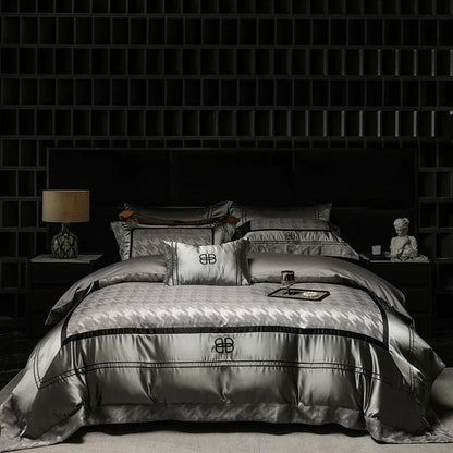 Decorbites™ Luxus-Brokat-Jacquard-Bettwäsche-Set mit ägyptischer Baumwolle und Stickerei