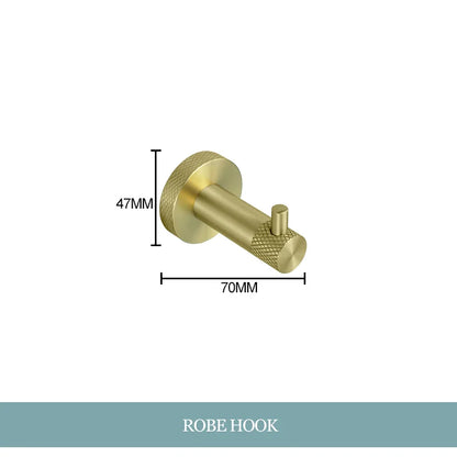 Decorbites™ Gold-Hardware-Set: Handtuchhalter, Toilettenpapierhalter, Bademantel-Haken, Becherhalter