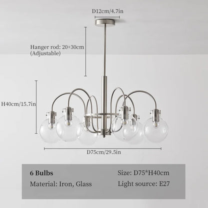 Decorbites™ Glas-LED-Kronleuchter: Retro-Bauhaus-Design für Wohnzimmer, Schlafzimmer, Küche oder Esstisch