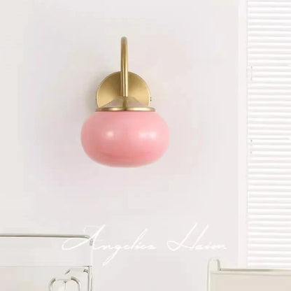 Decorbites™ Glasball-Wandleuchte: Moderne rosa- und weiße stilvolle Beleuchtung für das Wohnzimmer