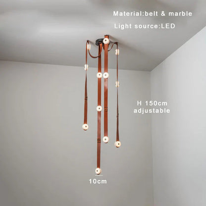 Decorbites™ Designer-Gürtel Marmoranhängerleuchten: Luxuriöse dimmbare Leuchte für Villa und Duplex