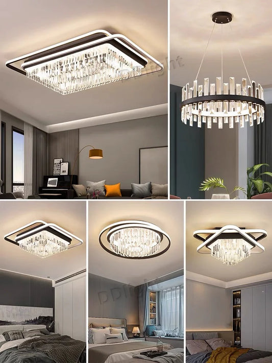Decorbites™ Kristall-Industrie-Hängeleuchter-Set für moderne Wohnzimmer-, Schlafzimmer- und Küchendekoration
