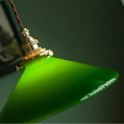 Decorbites™ Edison Vintage Pendelleuchte Grünes Glas Kupferfassung Heimdekoration