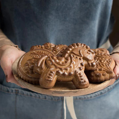 Decorbites™ Lebkuchenkuchen-Holzform: DIY-Backzubehör für die Heimbackstube
