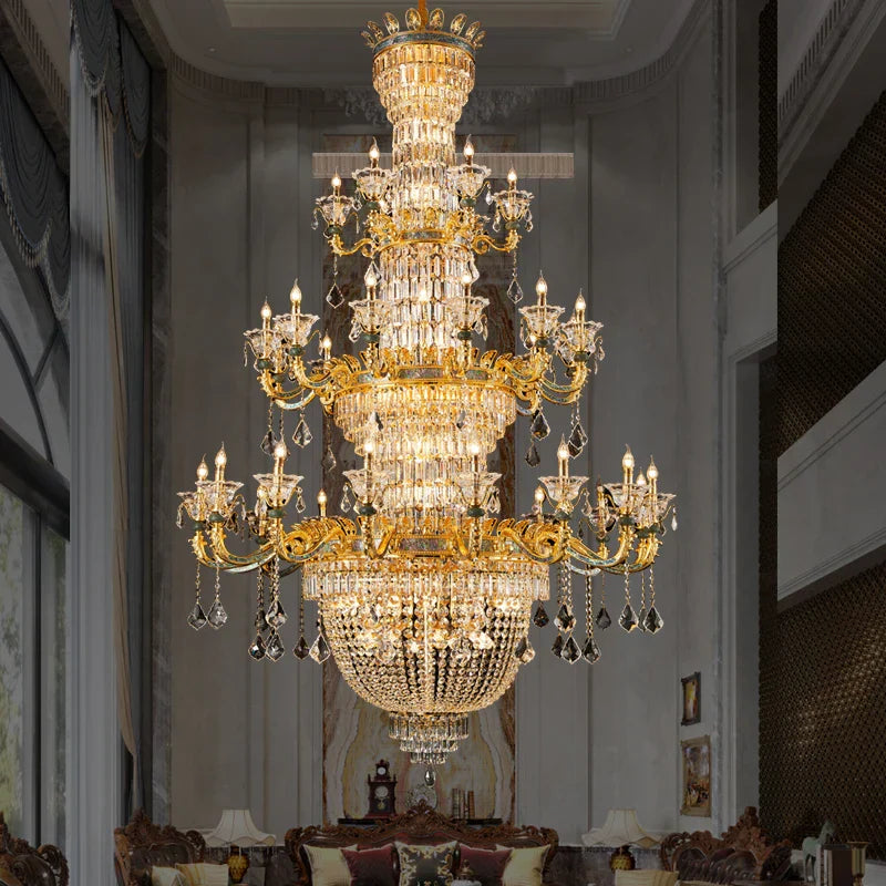 Decorbites™ Luxus-Kristall-Lüster: Elegante Kupfer Wohnzimmer Esszimmer Kerzenleuchte