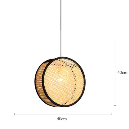 Decorbites™ Bambus-Kern-Rattan-Kronleuchter LED-Hängeleuchte für die Beleuchtung im Hausdekor