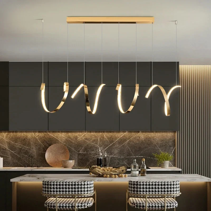 Gold Irregular LED Pendant