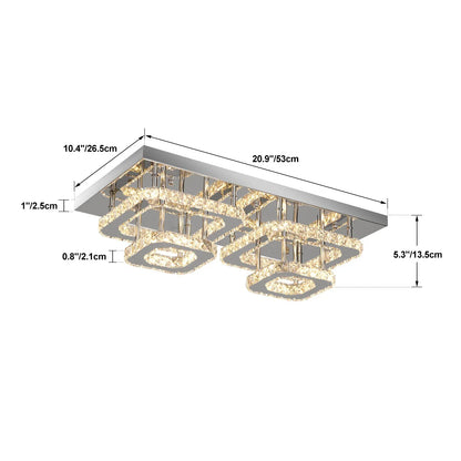 Decorbites™ Kristall-Deckenleuchter: Luxuriöse LED-Pendantbeleuchtung für modernes Wohnzimmer-Dekor