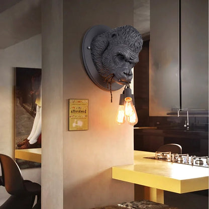 Decorbites™ Gorilla-Harz-Wandlampe: Modern-retro Tier-LED-Heimdekoration Nachttischbeleuchtung