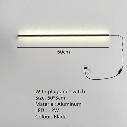 Decorbites™ LED-Wandleuchte Dimmer-Schalter Schwarz Gold Weiß Metall Wandlampen Schlafzimmer Ganglampe