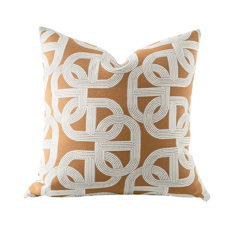 DecorBites™ Geometric Jacquard Cushion Cover | Modern Light Luxury Pillowcase | Decorative Home Accent