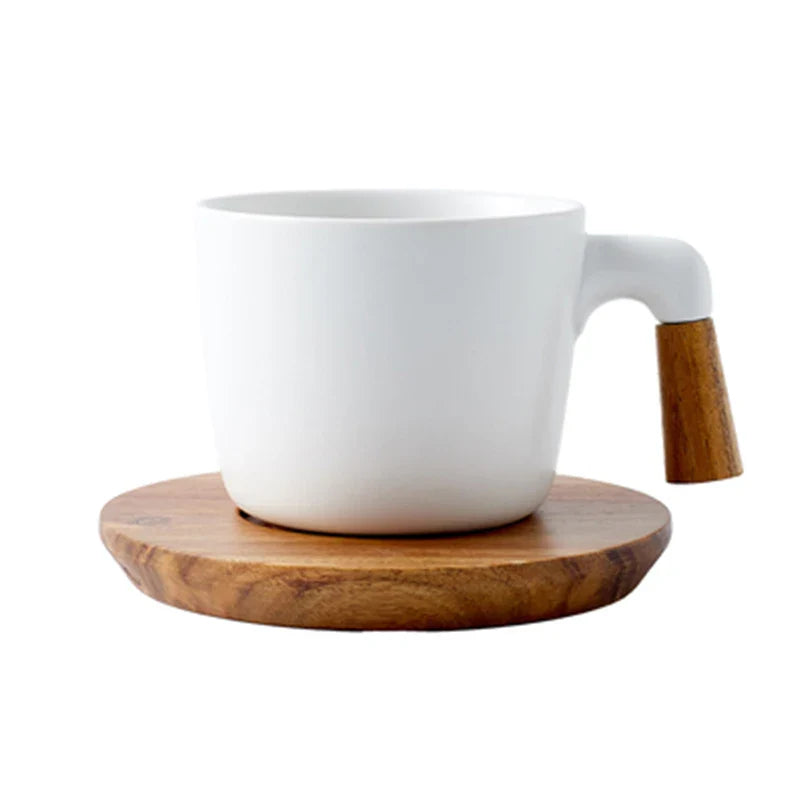 Decorbites™ Japanischer Stil Keramik-Teekanne-Set mit Holzgriff | Hitzebeständiges Borosilikatglas