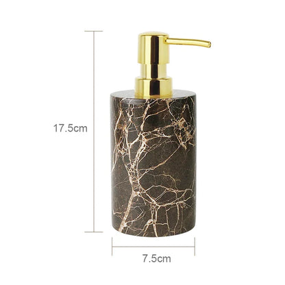 Decorbites™ Emperador Dunkel-Marmor Badezimmerset mit Luxus-Zubehör