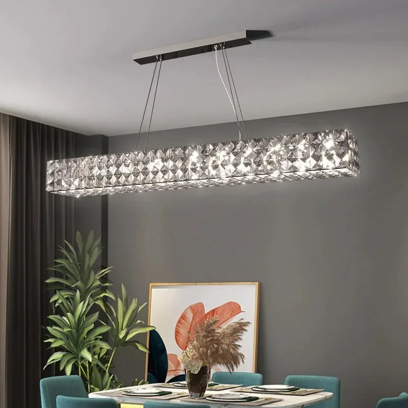DecorBites™ Crystal LED Chandelier - Modern Luxe Living Room Lighting