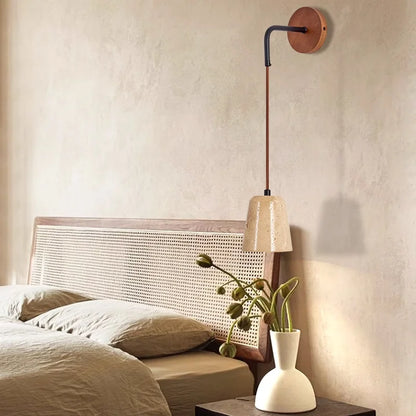 Decorbites™ LED Gelbe Travertin-Stein-Wandlampe – Nordisch Moderne Treppenbeleuchtung
