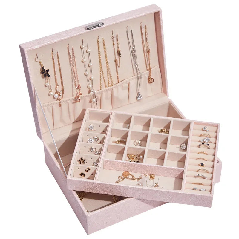 Leather Necklace Organizer Box