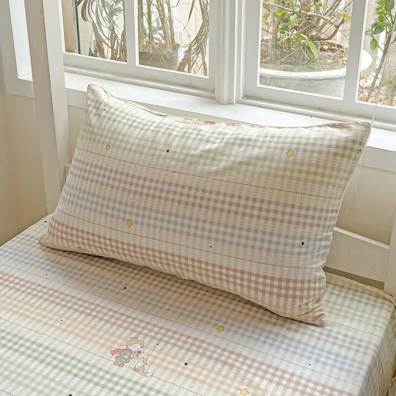 DecorBites™ Cotton Printed Student Bedding Set - All Seasons Queen Single Comforter Cover Set