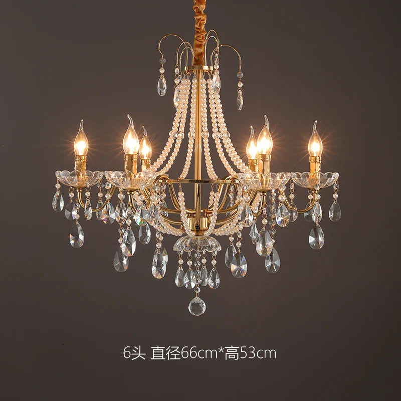 Decorbites™ Französischer Perlenkronleuchter, Elegantes Retro-Design für luxuriöse Wohnräume