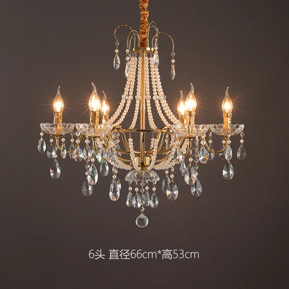 Decorbites™ Französischer Perlenkronleuchter, Elegantes Retro-Design für luxuriöse Wohnräume