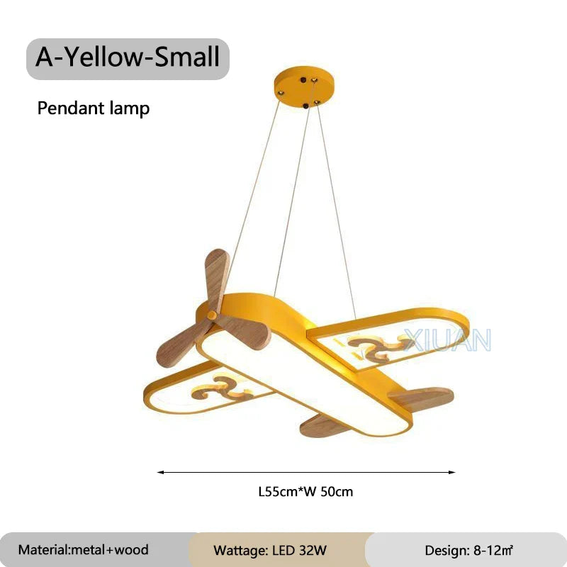 Decorbites™ Kinder-Flugzeug-Anhängerleuchten Holz Metall Wandlampen Kinderzimmer Schule LED