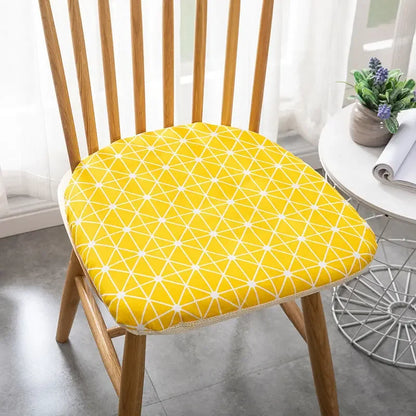 Decorbites™ Baumwoll-Leinen-Esszimmerstuhlpolster – Nordisches Muster, rutschfest, bequeme Büro- & Wohnzimmer-Dekoration